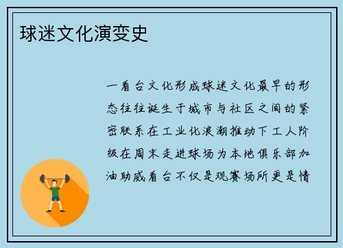 球迷文化演变史